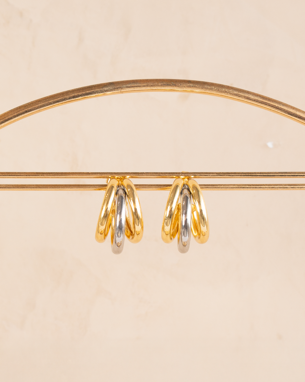 Aretes Argolla Bicolor