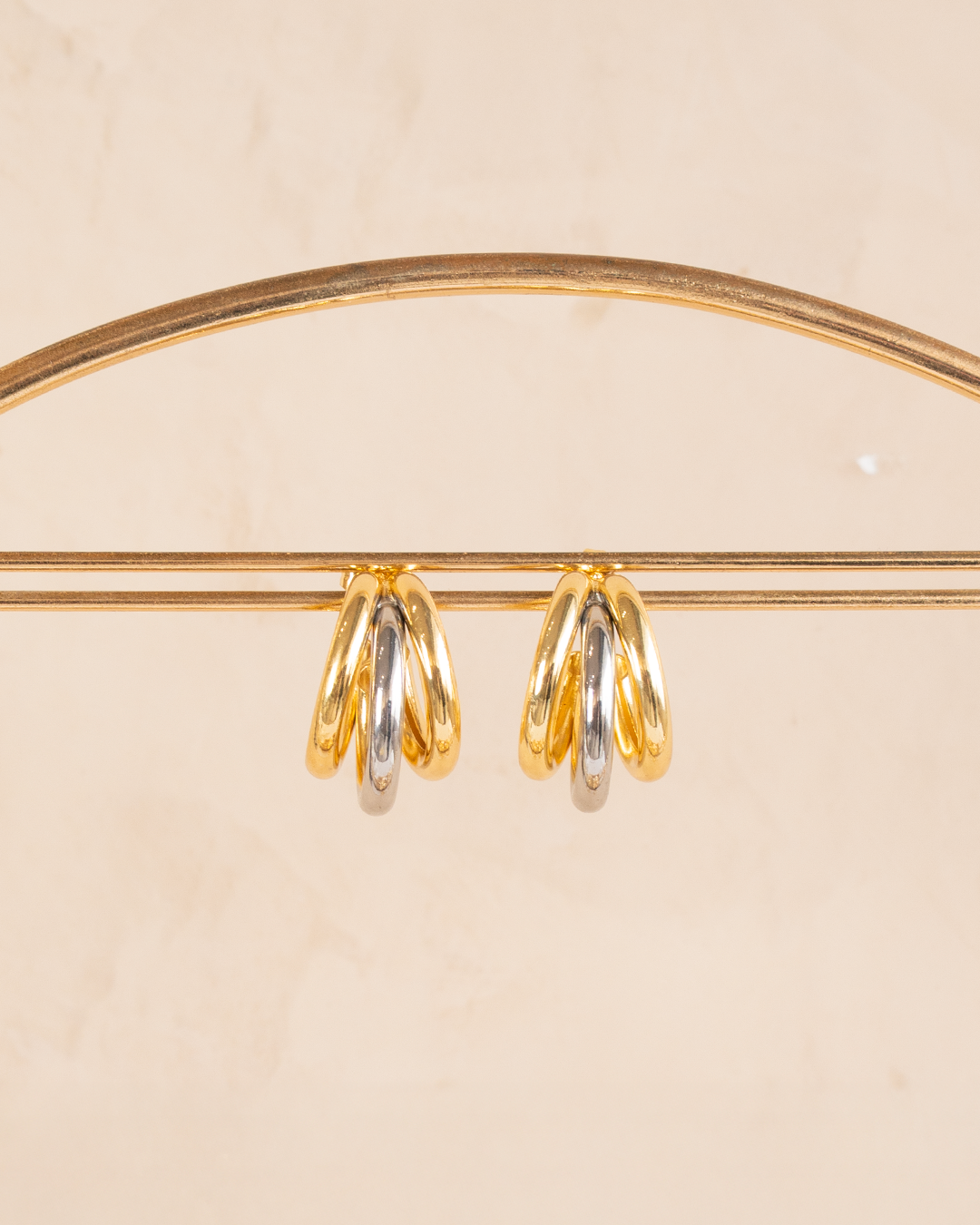 Aretes Argolla Bicolor