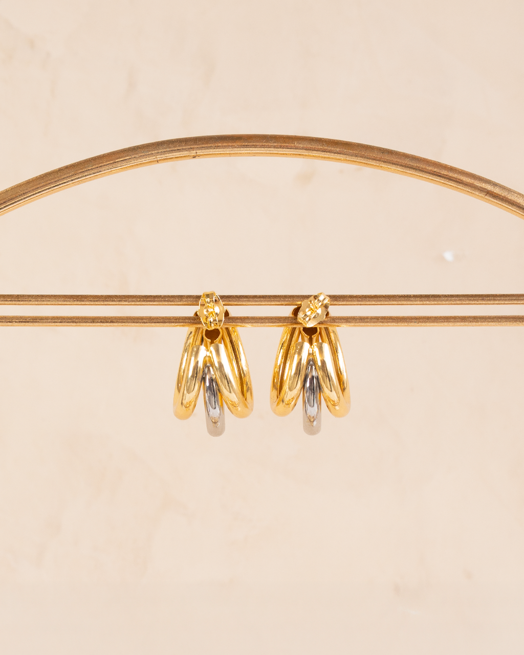 Aretes Argolla Bicolor