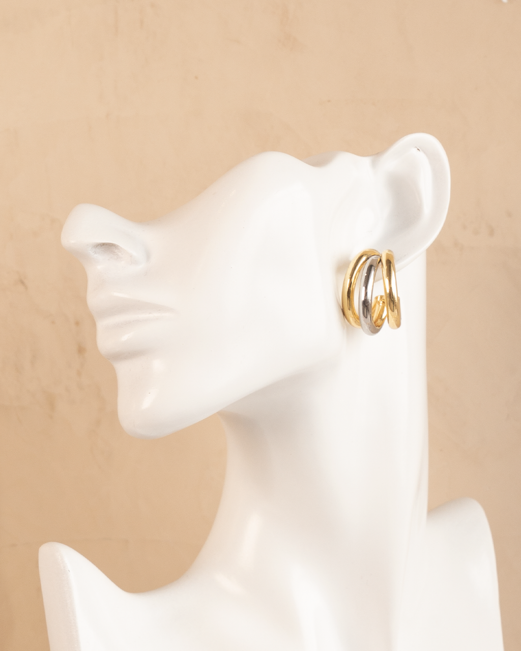 Aretes Argolla Bicolor