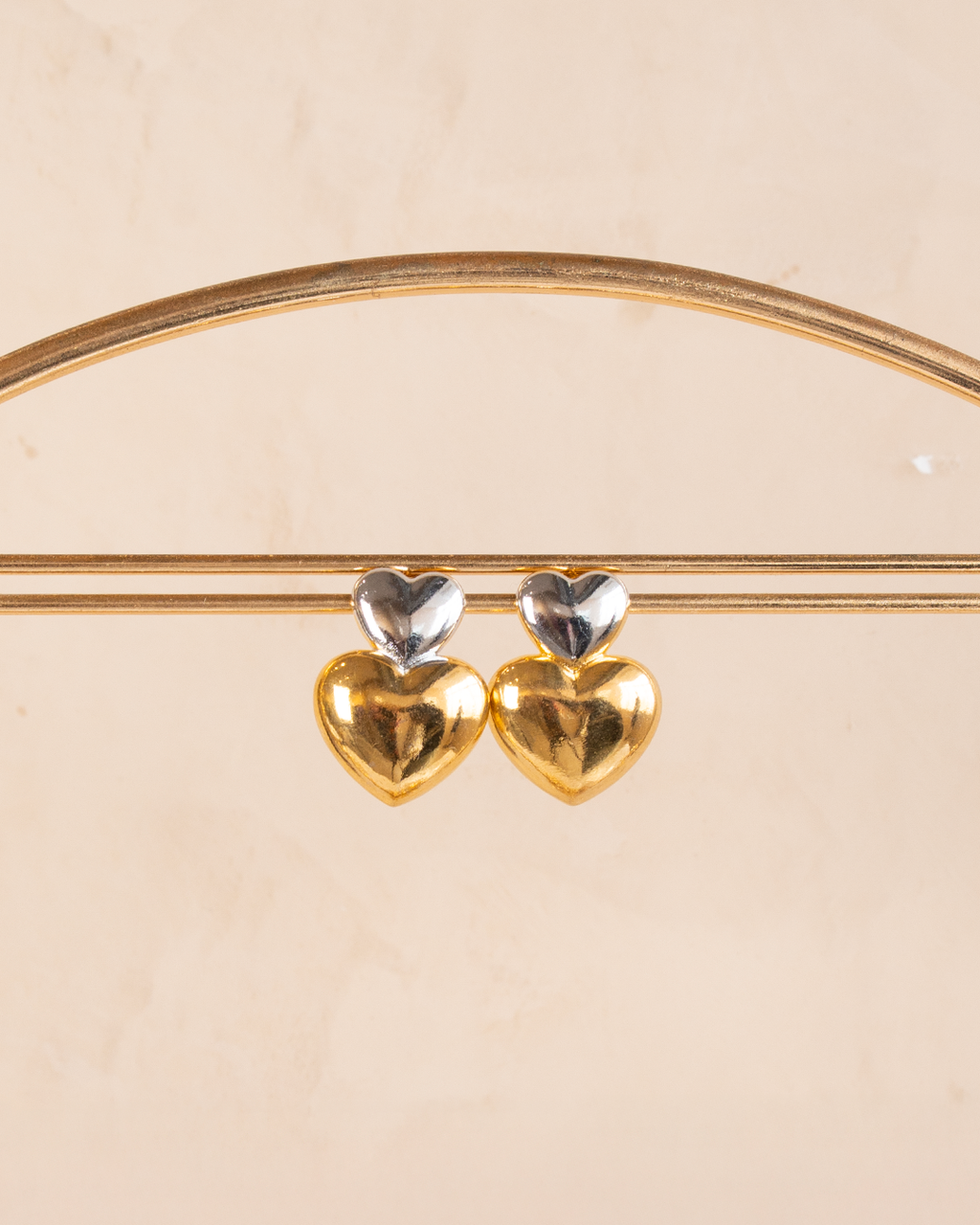 Aretes Doble Corazón