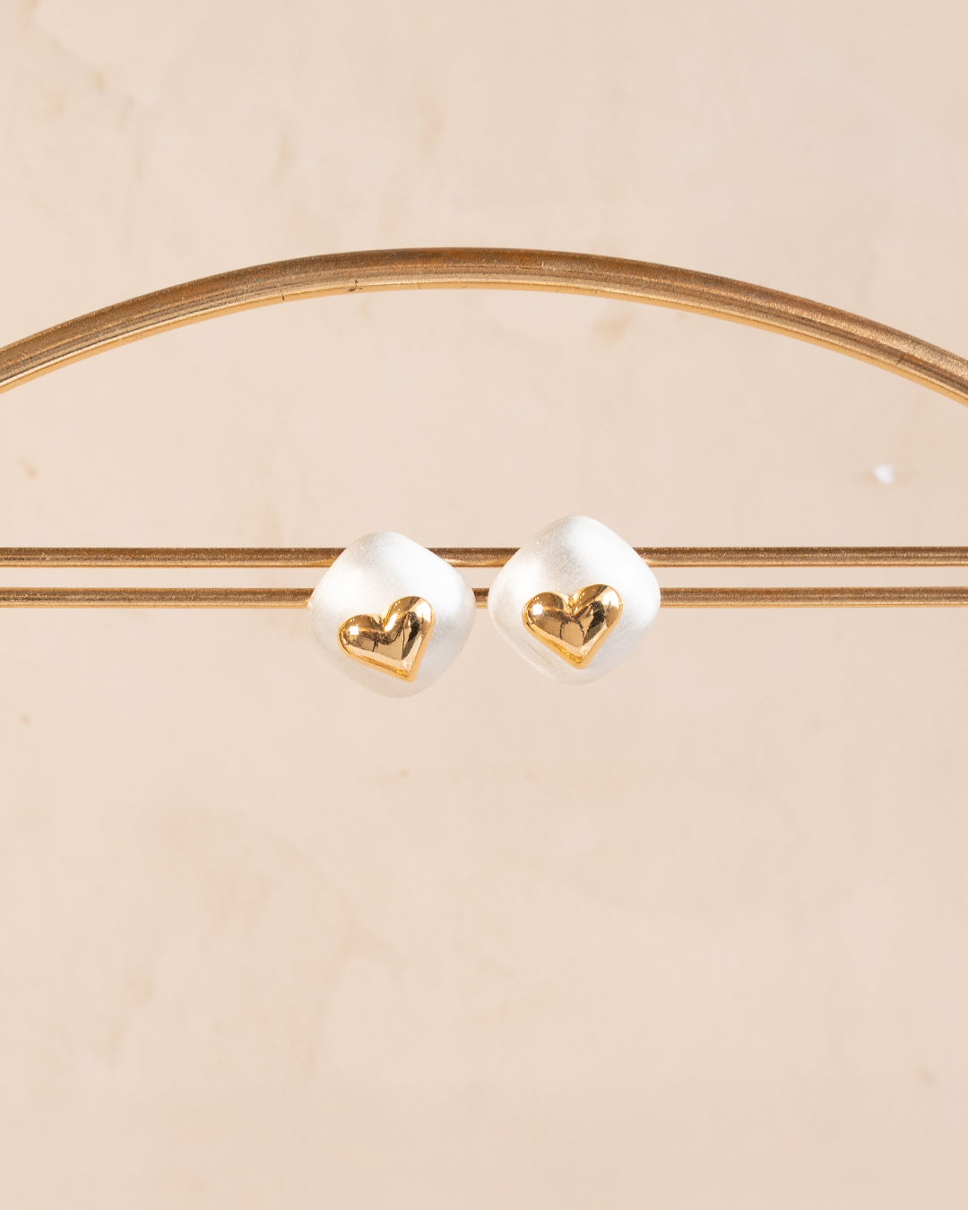 Aretes Perla Corazón