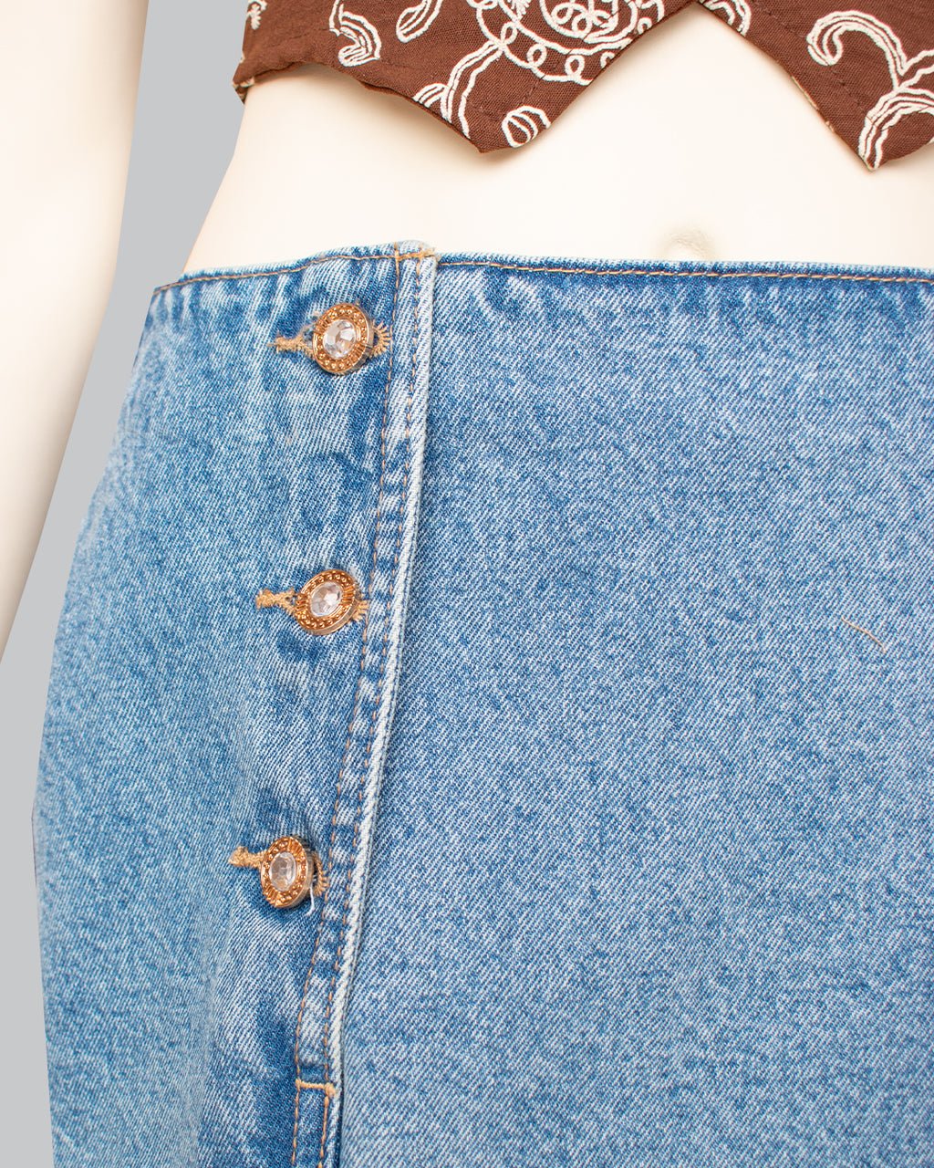 Falda Denim con Pedreria