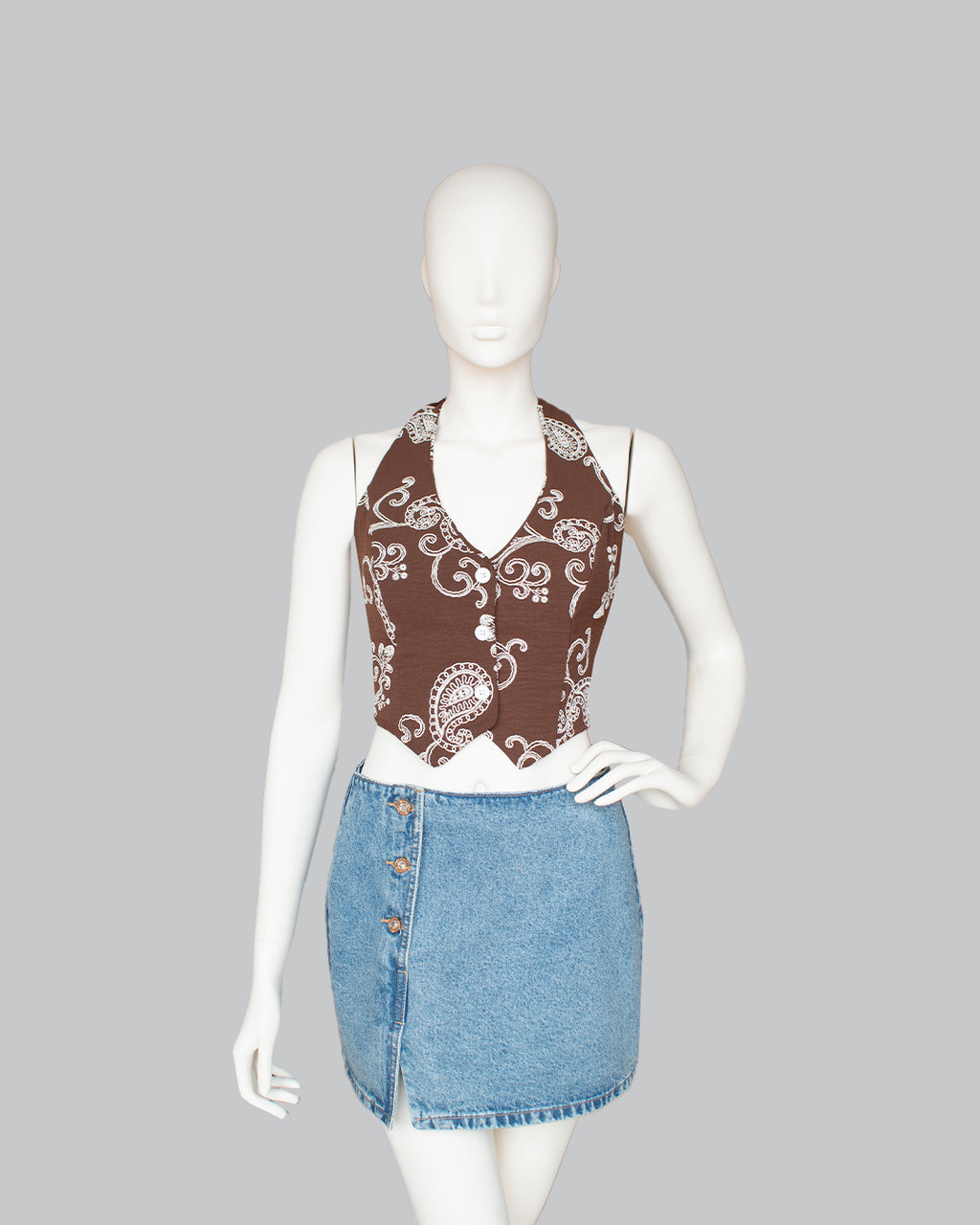 Falda Denim con Pedreria