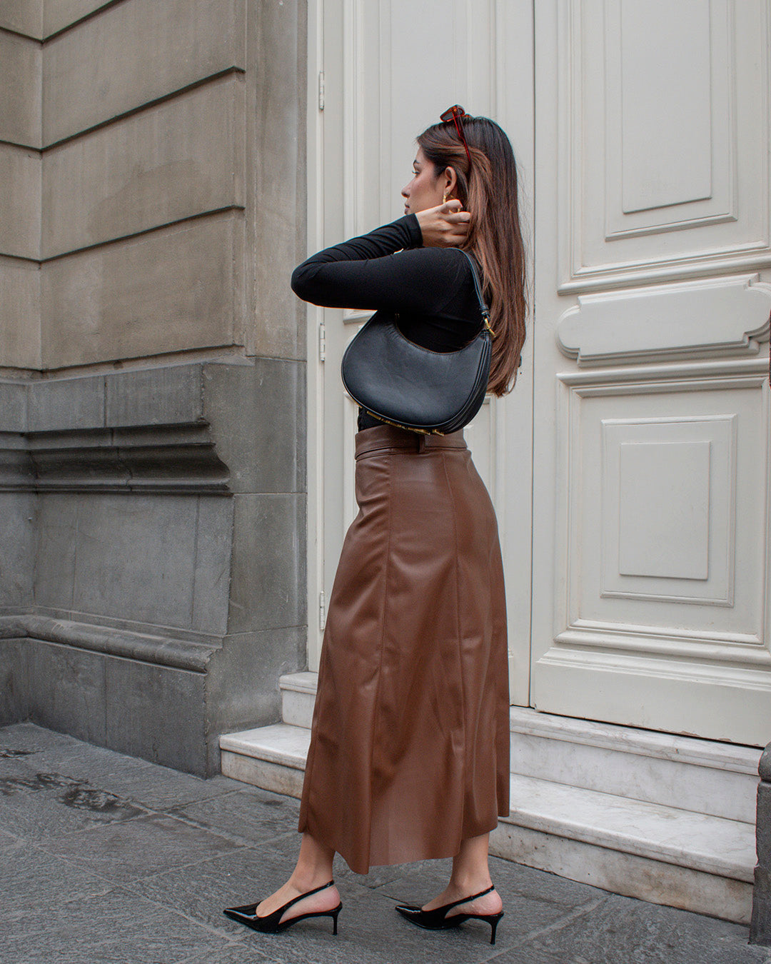 Charlotte Leather Skirt