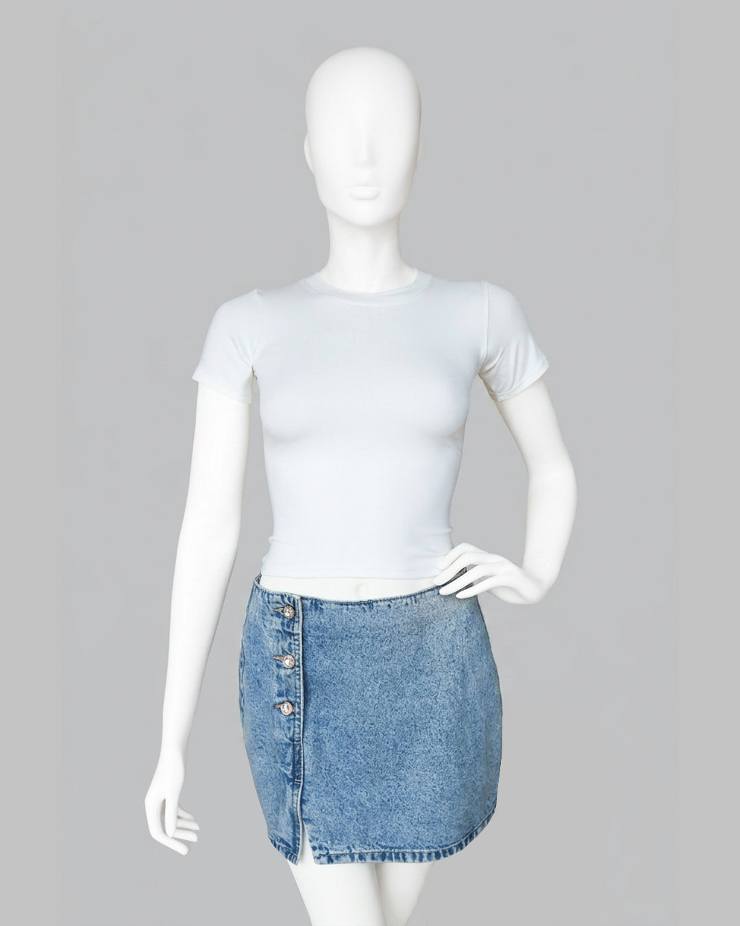 Falda Denim con Pedreria