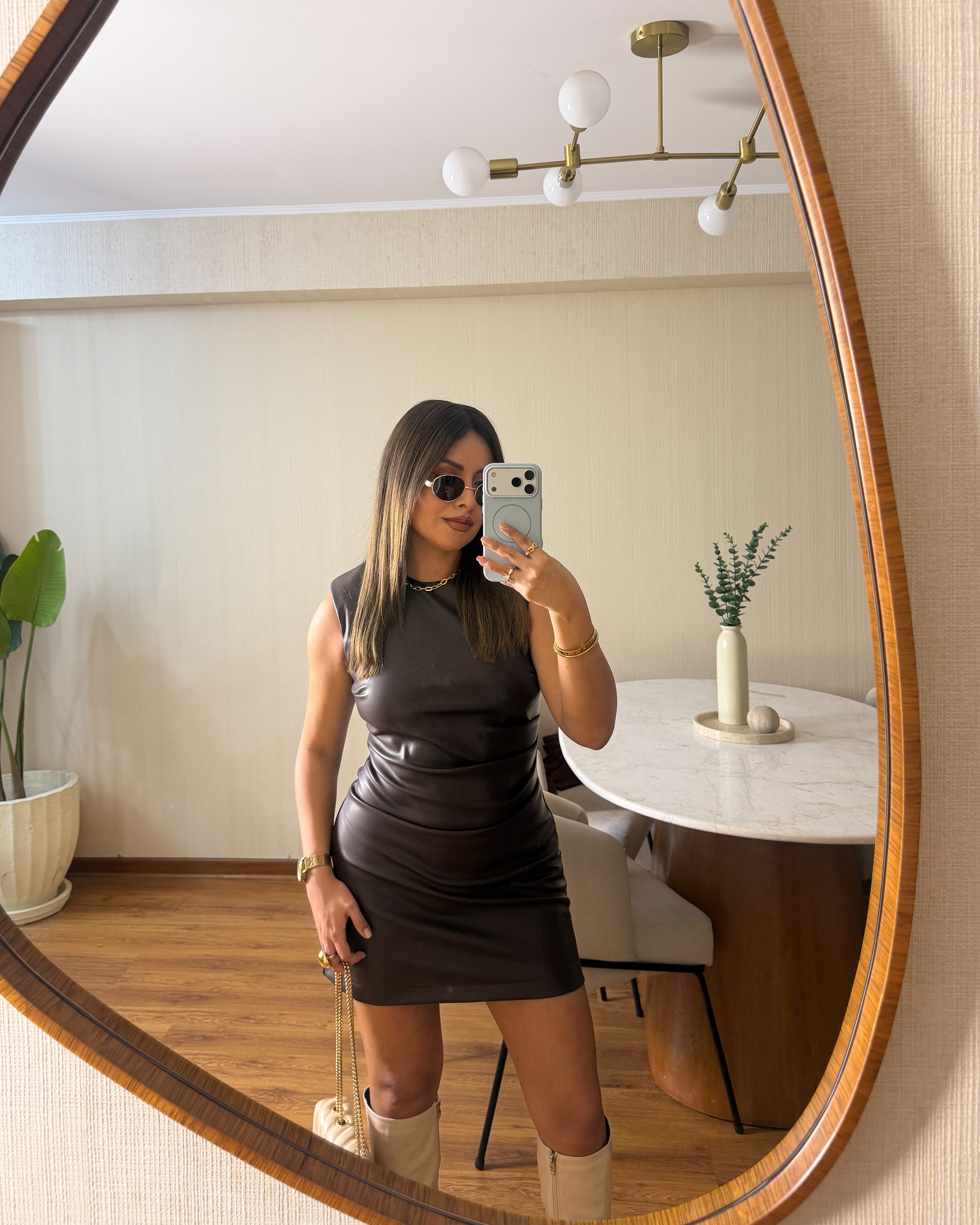 Vestido Cuerina Mirella