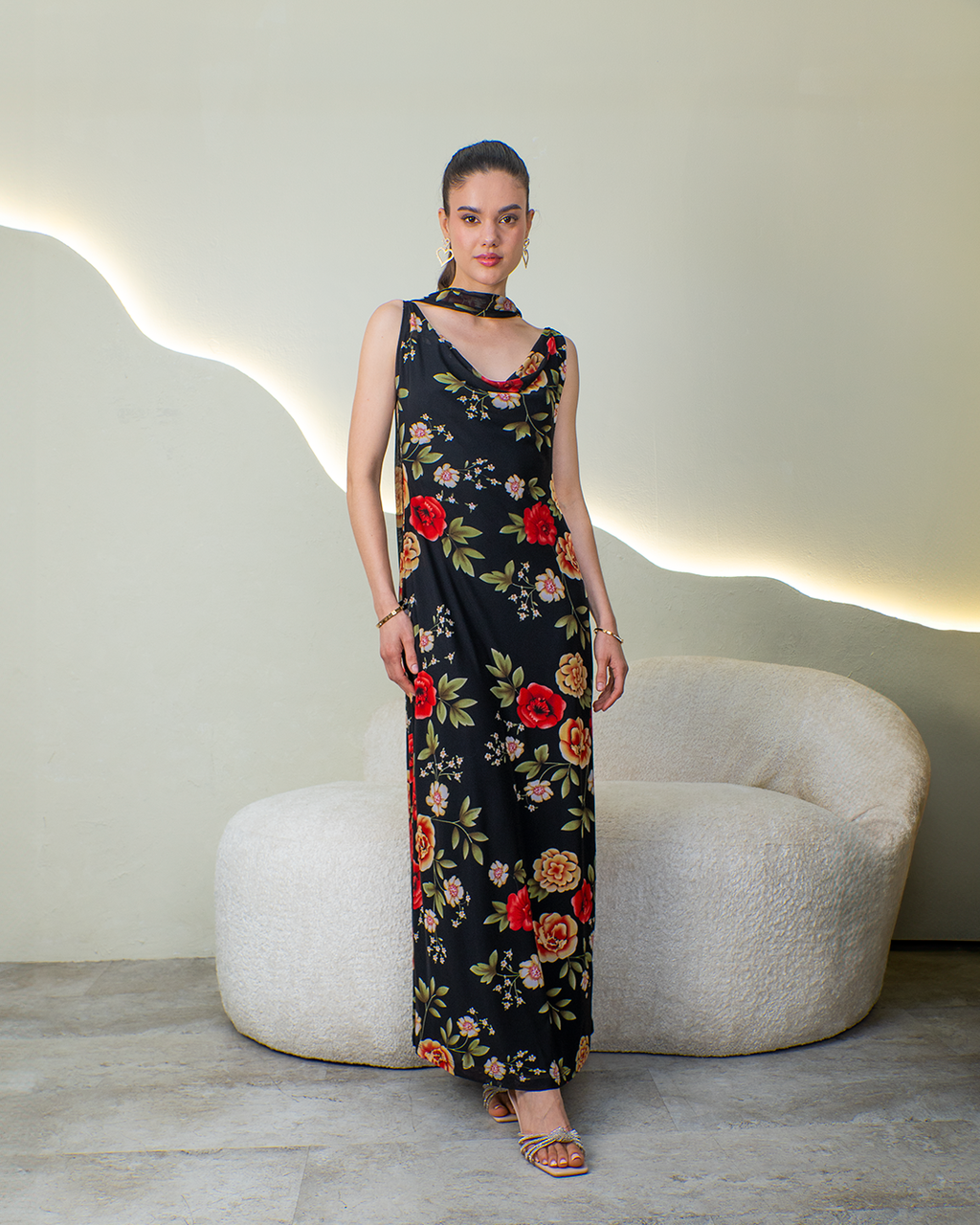 Vestido Mia con Bufanda