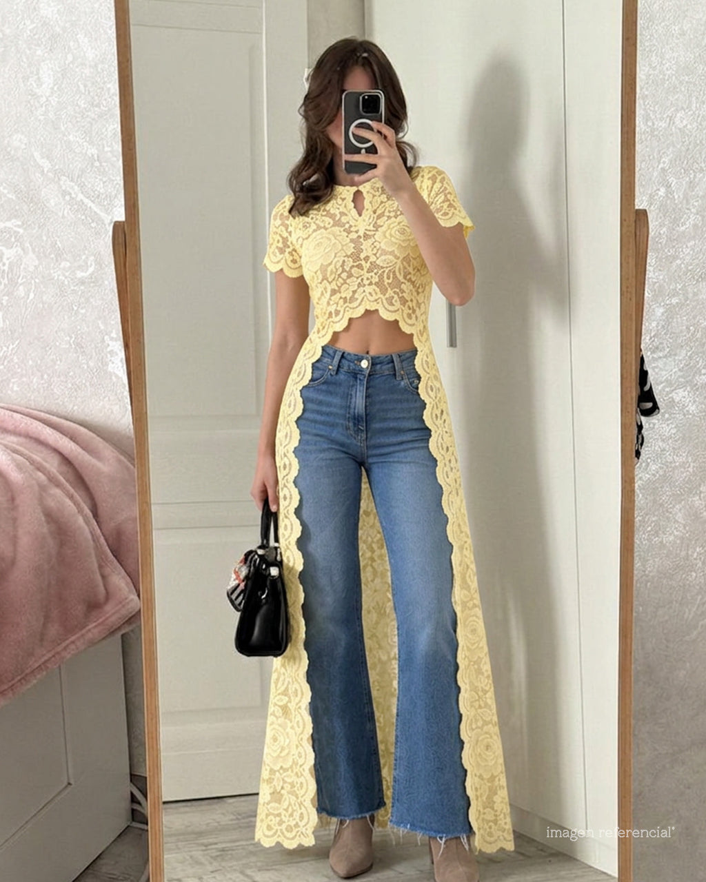 Maxi blusa Rihanna (Nuevo encaje) Preventa 24 de Setiembre