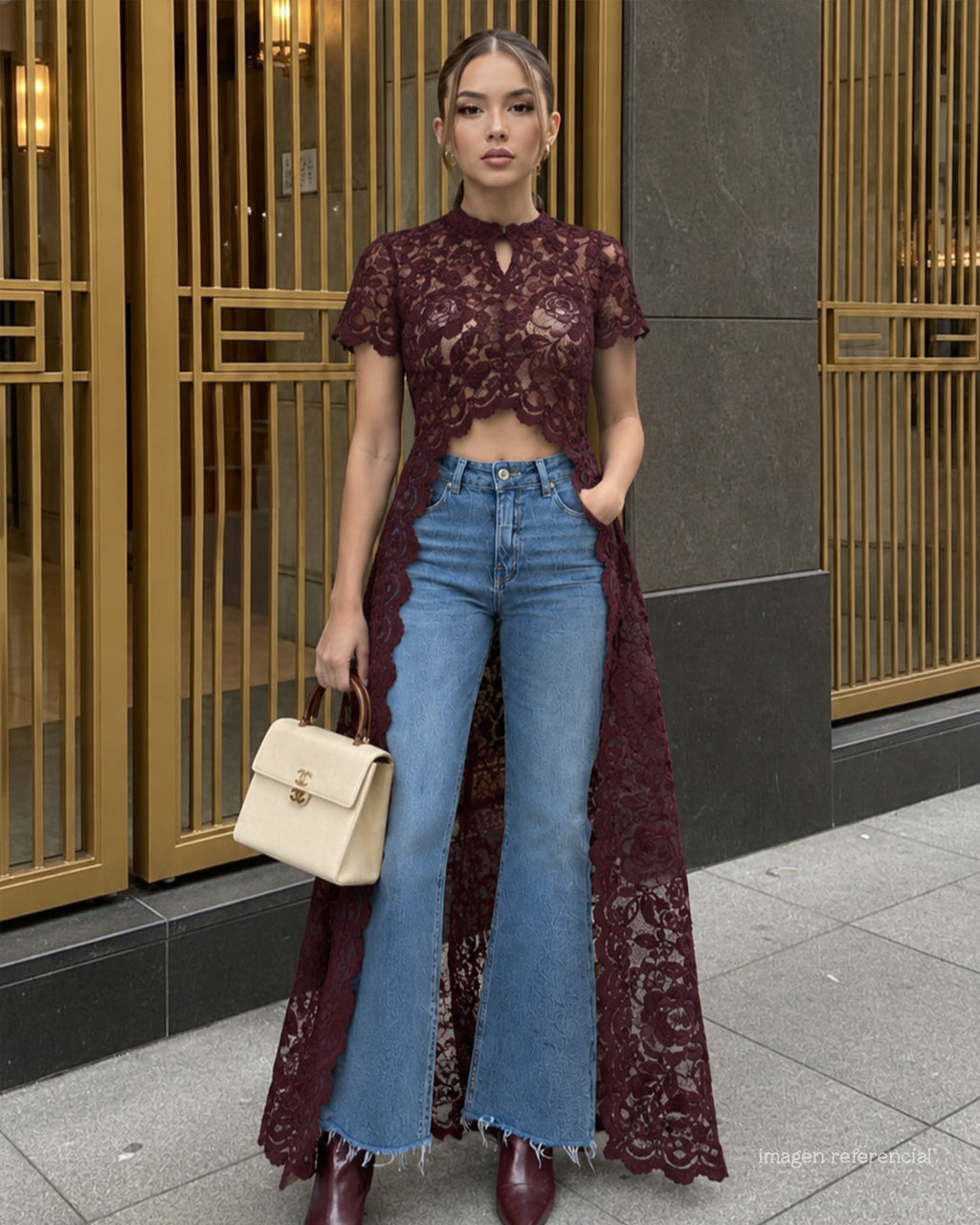 Maxi blusa Rihanna (Nuevo encaje) Preventa 24 de Setiembre