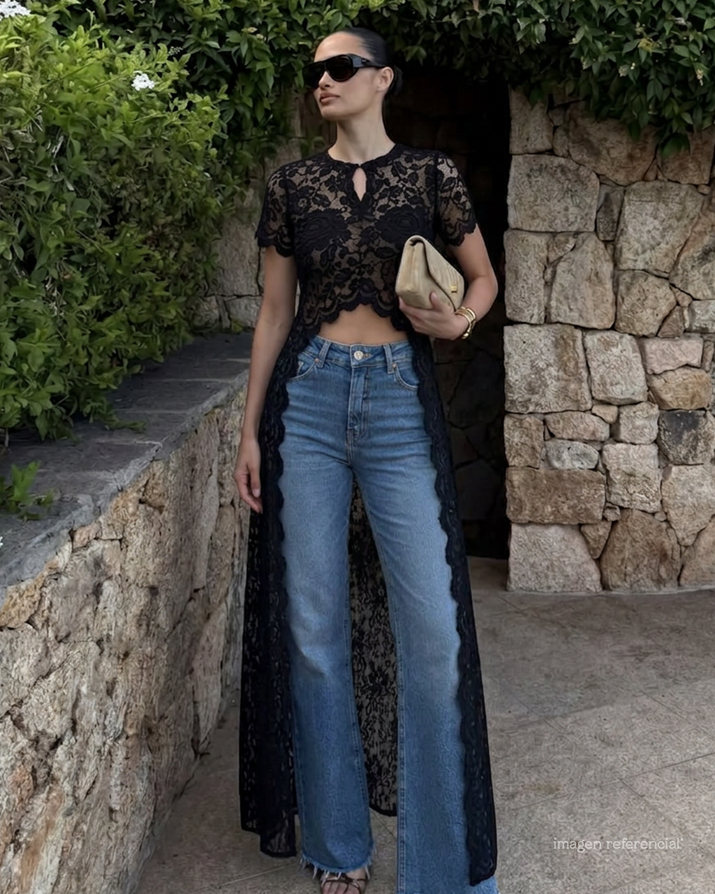 Maxi blusa Rihanna (Nuevo encaje) Preventa 24 de Setiembre