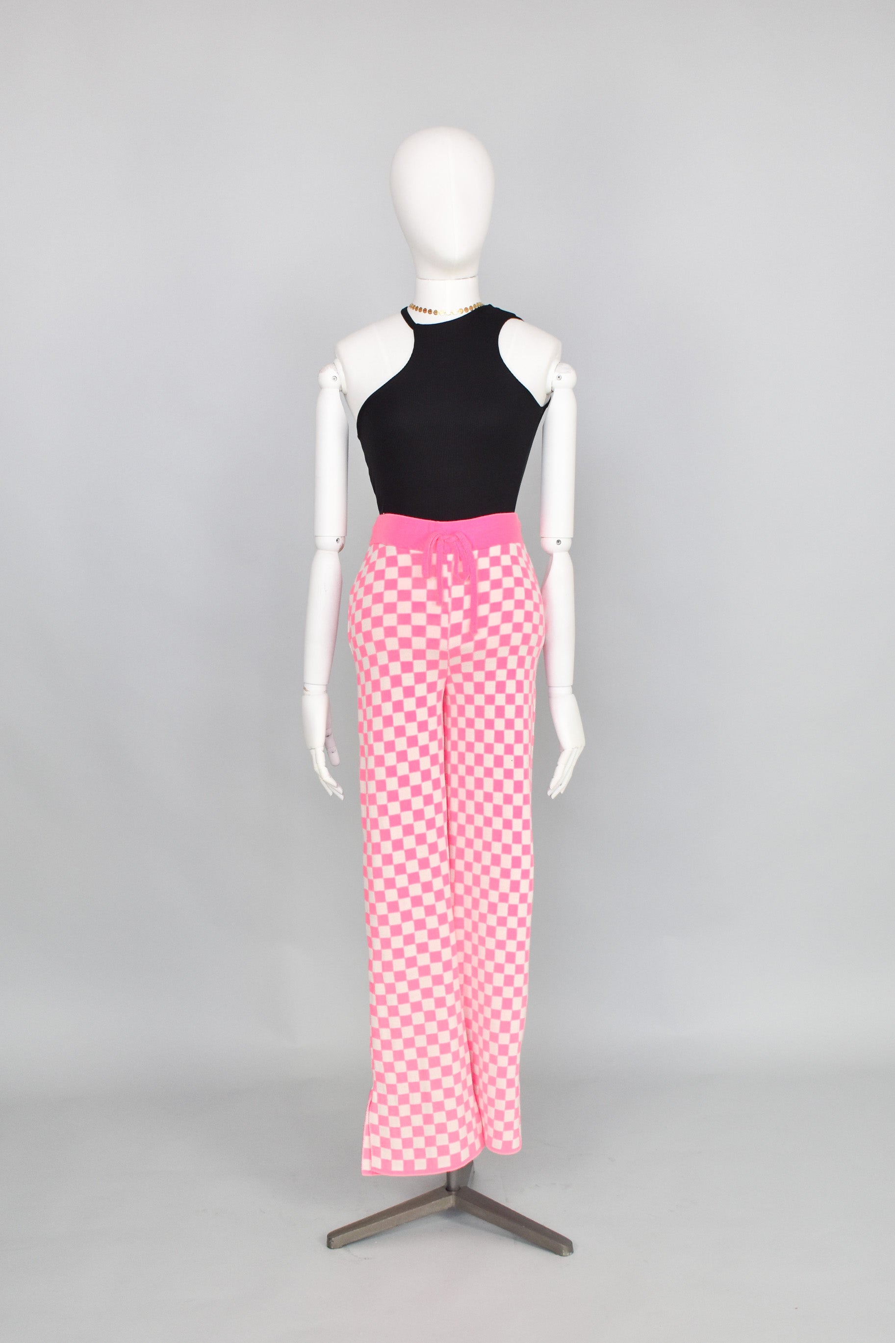 Pantalón Knit Flare Ajedrez