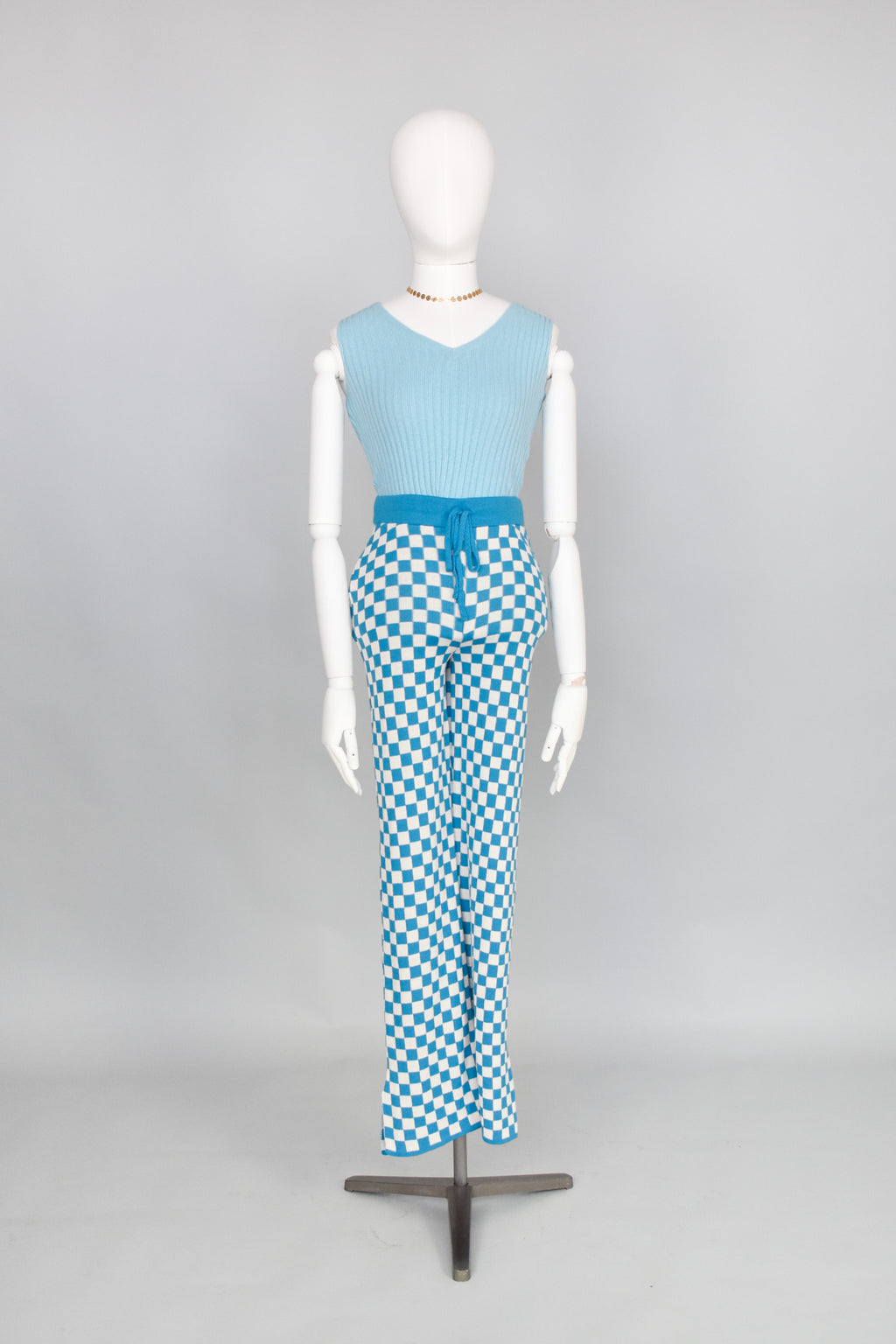 Pantalón Knit Flare Ajedrez