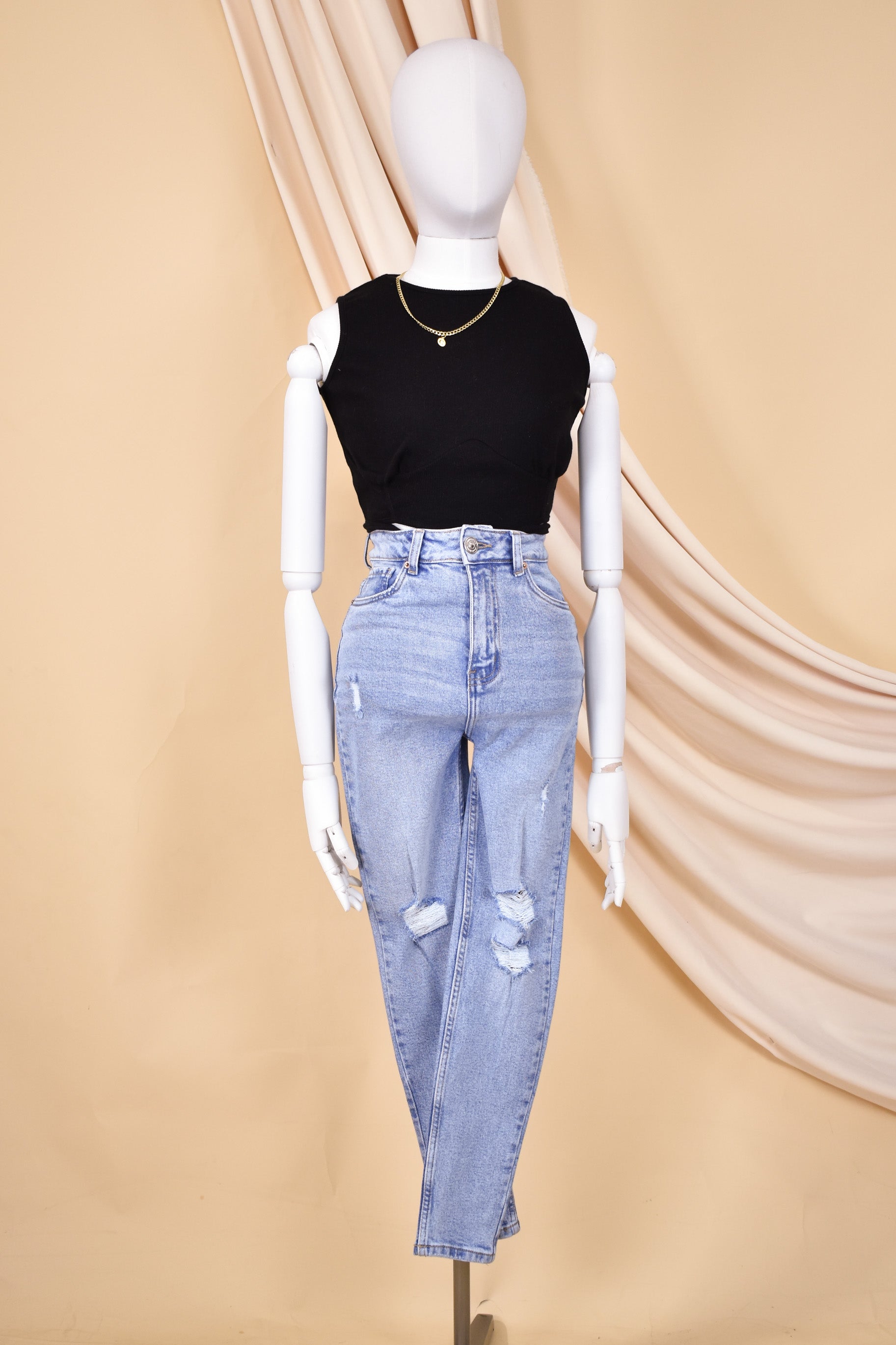 Pantalón jean Eco Skinny Rasgado