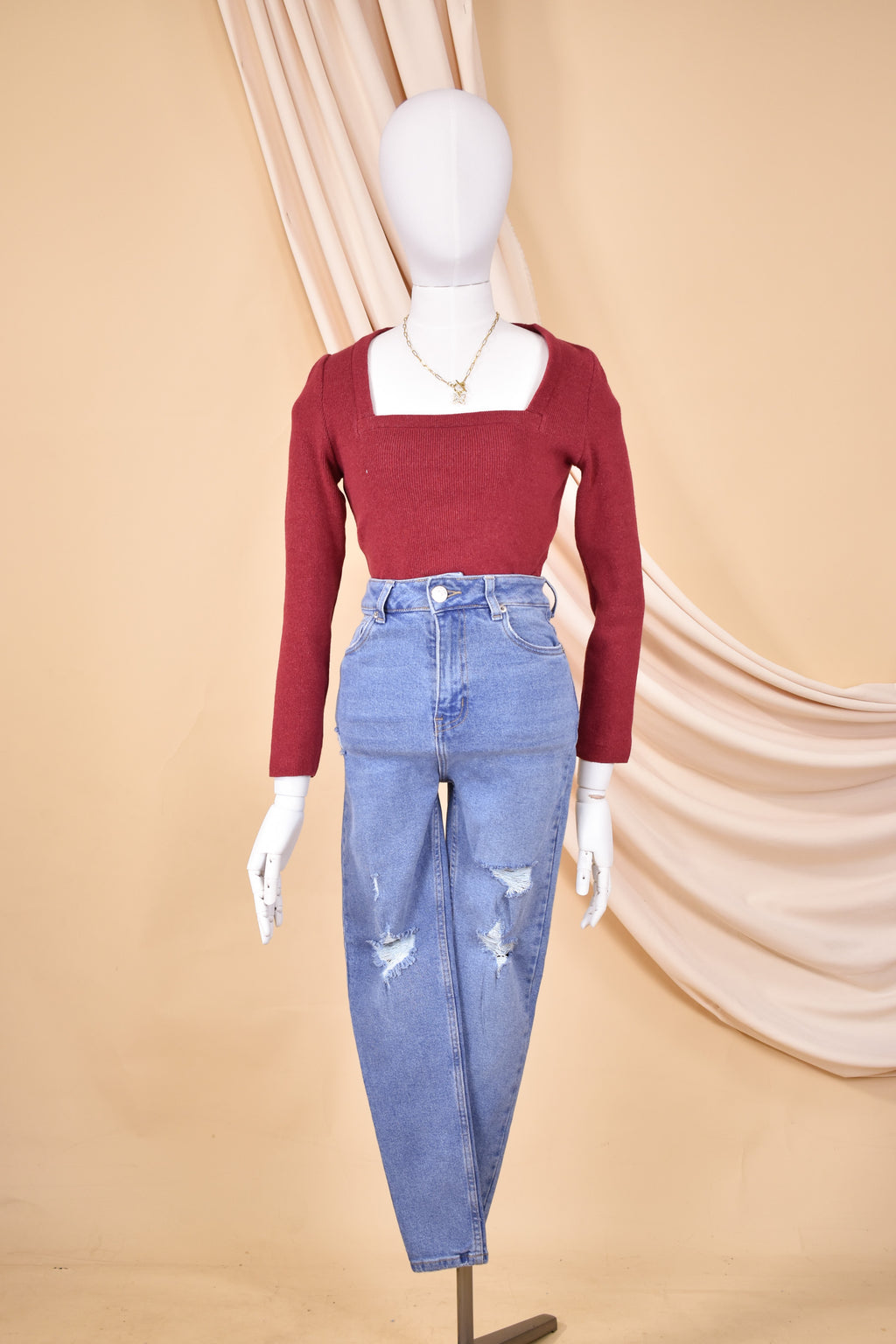 Pantalón jean Eco Skinny Rasgado