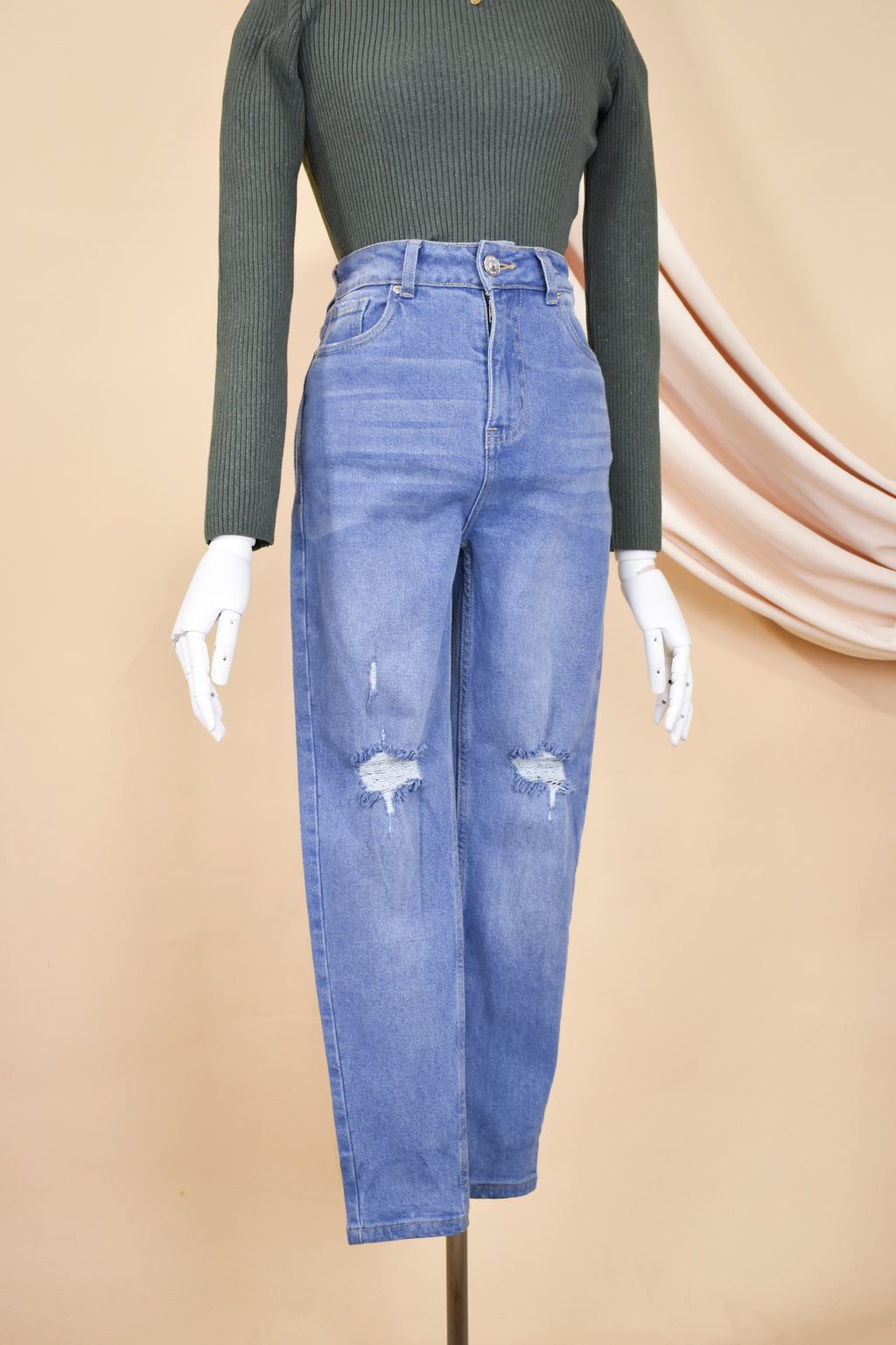 Pantalón jean Eco Skinny Rasgado