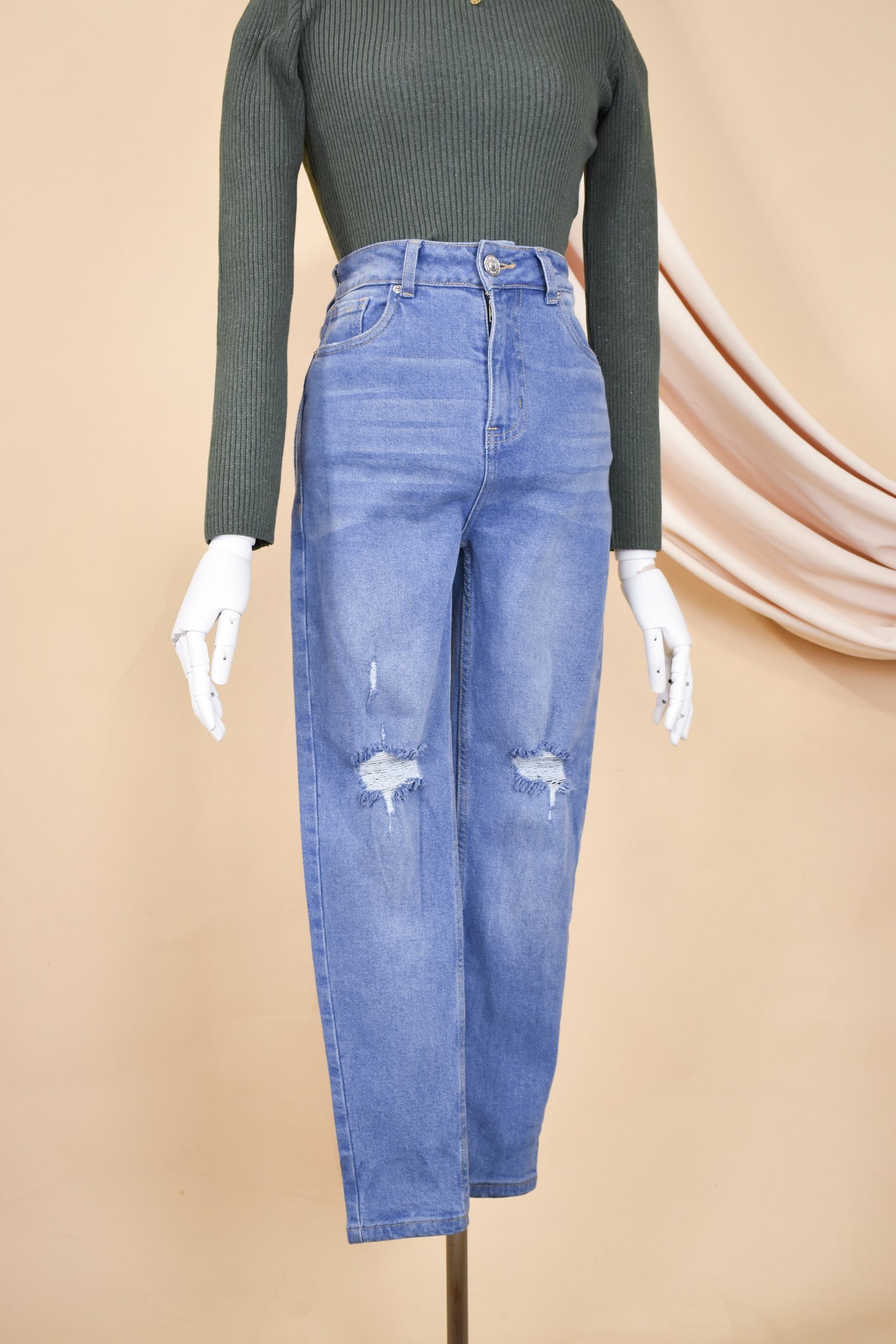 Pantalón jean Eco Skinny Rasgado